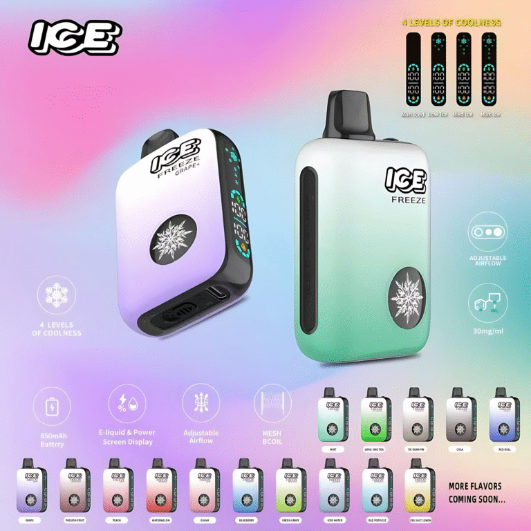 ice ICE FREEZE 10000 Puffs 拋棄式電子煙 四檔涼度調節 長效續航便利首選