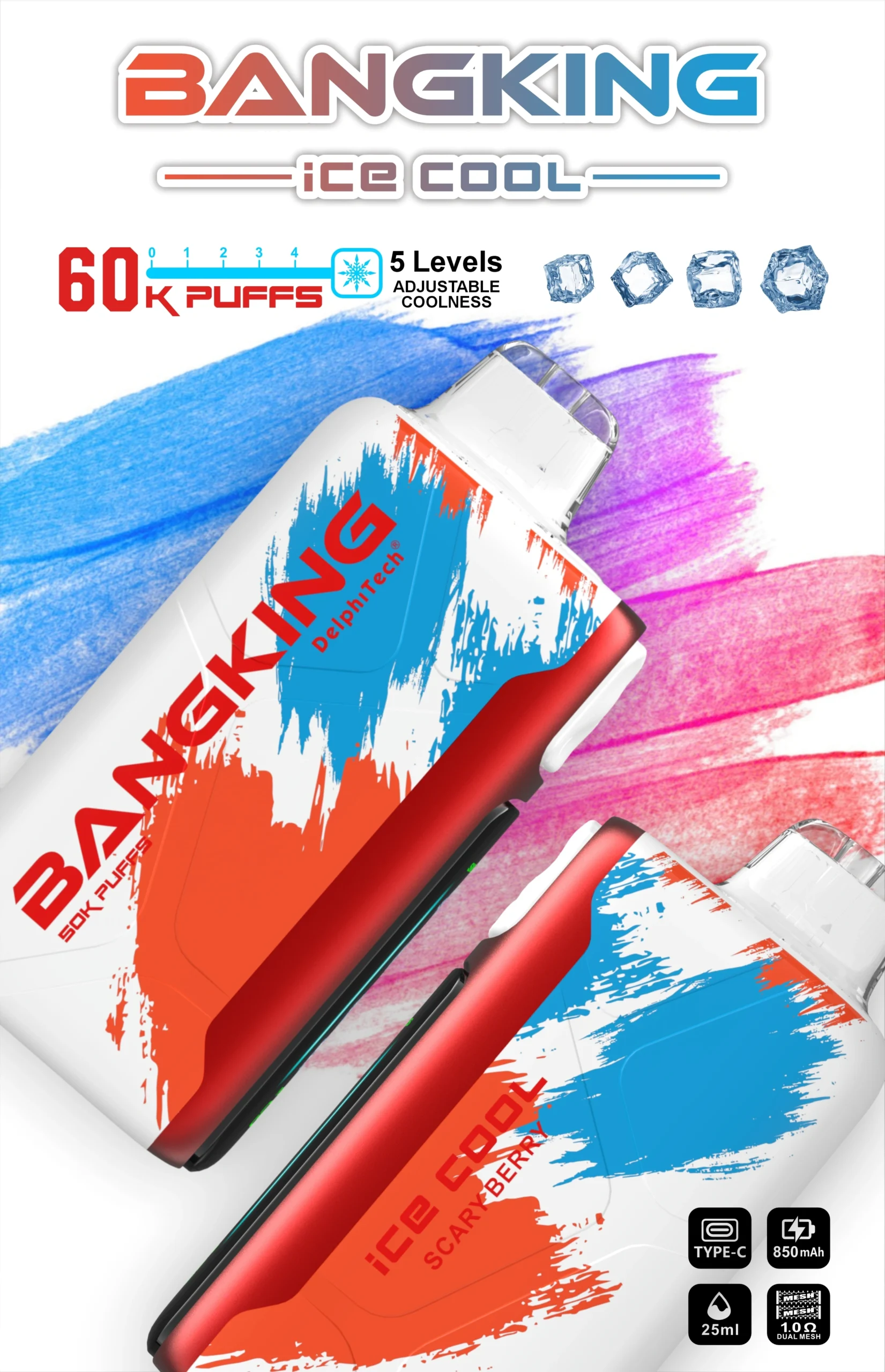 BANGKING Ice Cool 60000 口拋棄式電子菸 外觀照